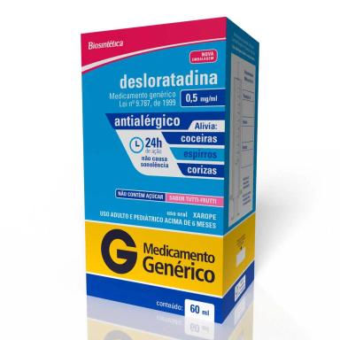 Desloratadina 0,5mg/ml Xarope 60ml Aché Genérico