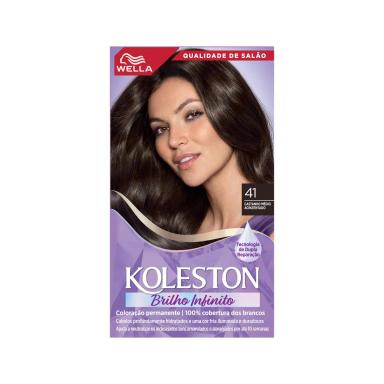 Tintura Permanente Koleston Brilho Infinito Castanho Médio Acinzentado 41