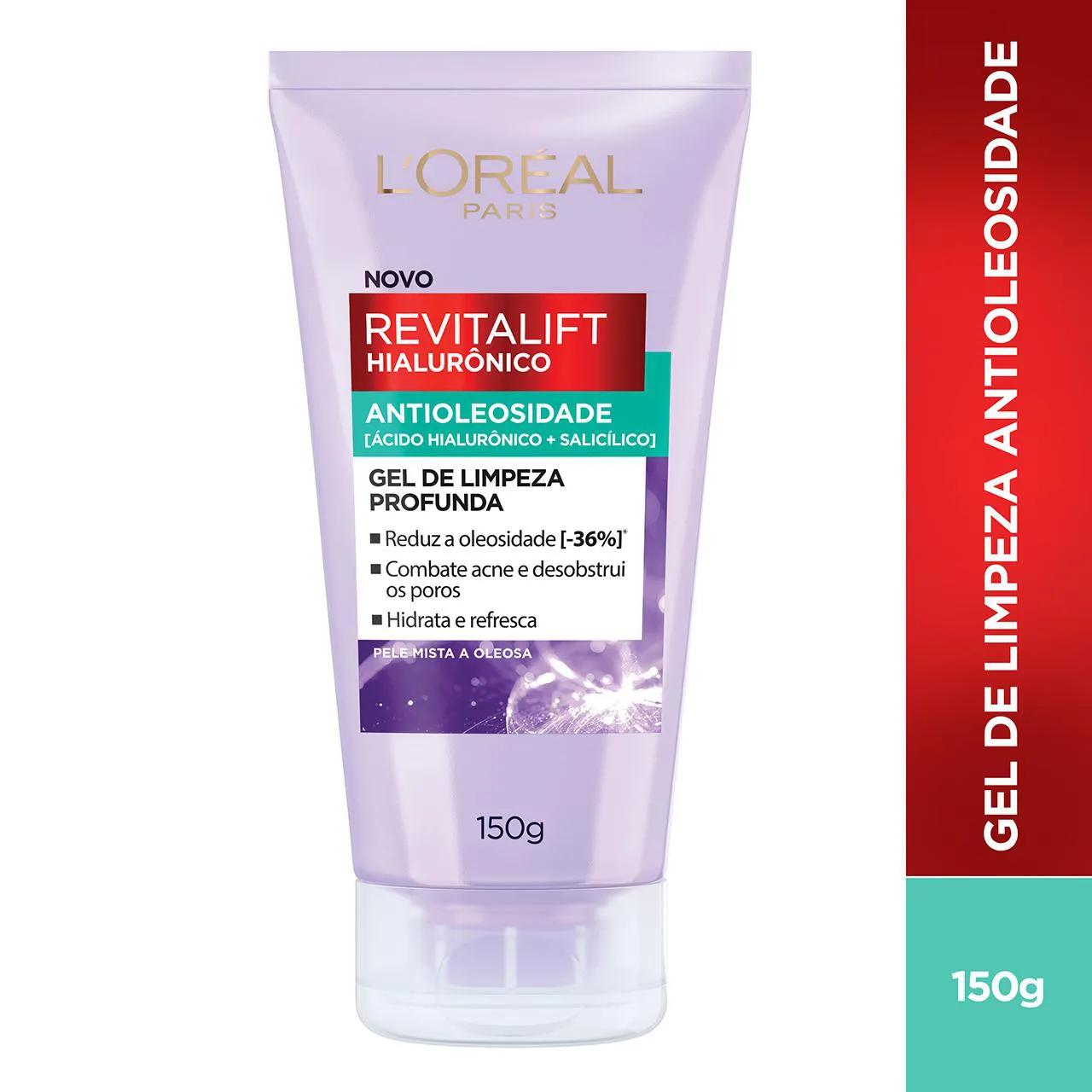 Gel de Limpeza Antioleosidade L'Oréal Paris Revitalift Hialurônico 150g