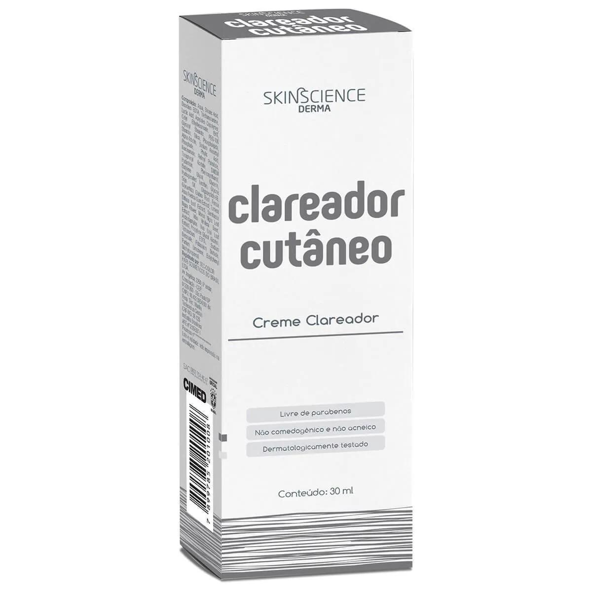Creme Facial Clareador Cutâneo Skinscience com 30g