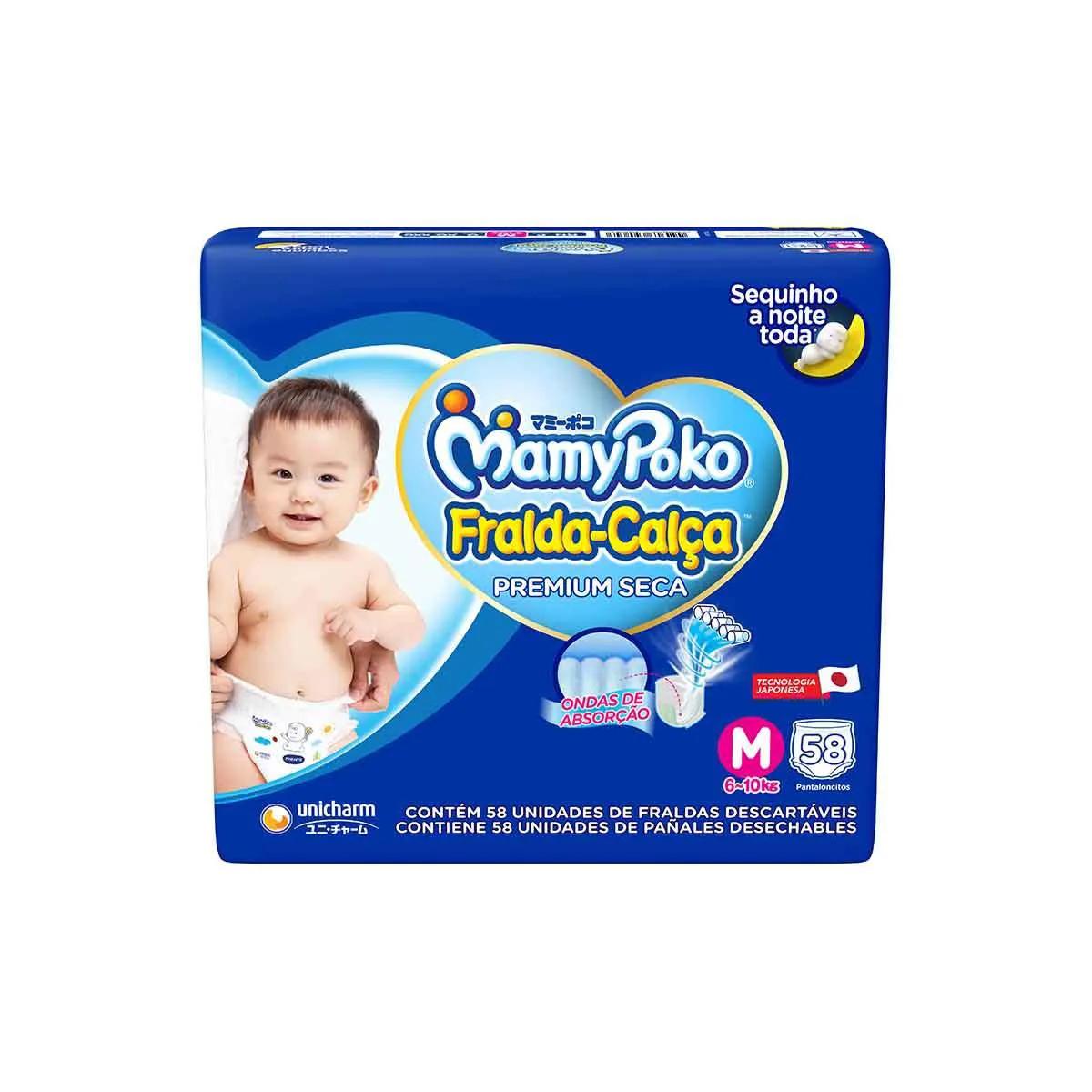 Fralda Calça Infantil MamyPoko Super Seca M - 58 unidades