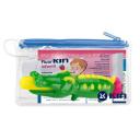 Kit Viagem Kin Infantil Jacaré Escova de Dente + Pasta de Dente 30g + Necessaire