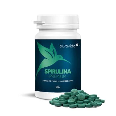 Puravida Spirulina Premium 500mg com 200 tabletes