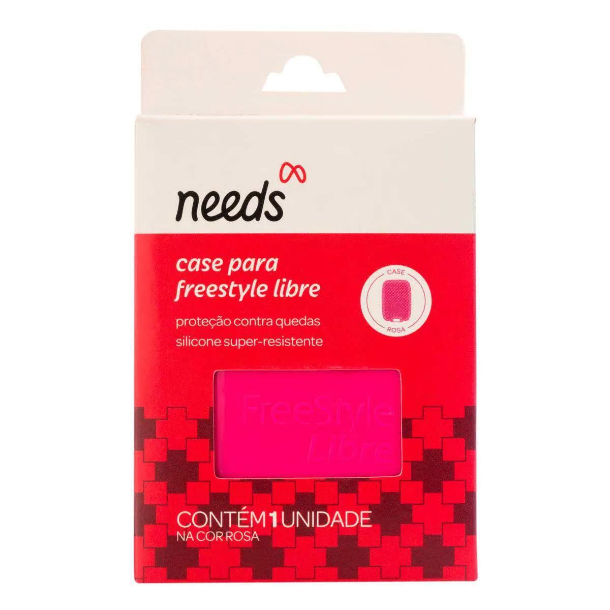FreeStyle Libre Case Needs Rosa com 1 unidade