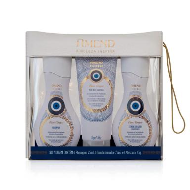 Kit Viagem Amend Millenar Óleos Gregos Mini Shampoo 75ml + Condicionador 75ml + Máscara 45g