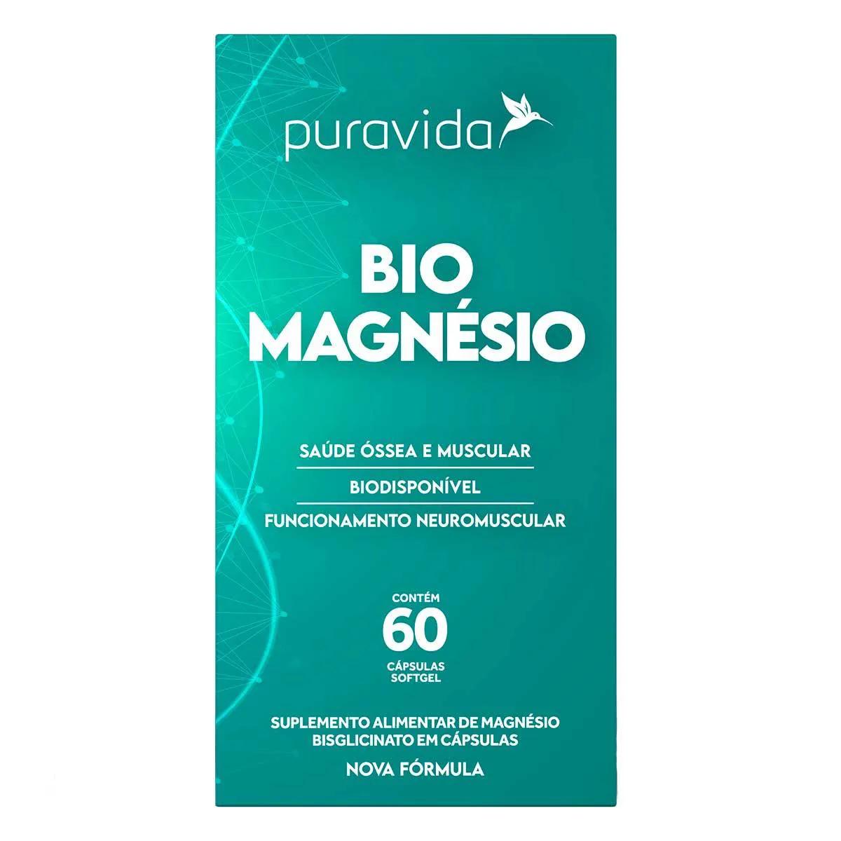 Suplemento Alimentar Puravida Bio Mag 60 cápsulas