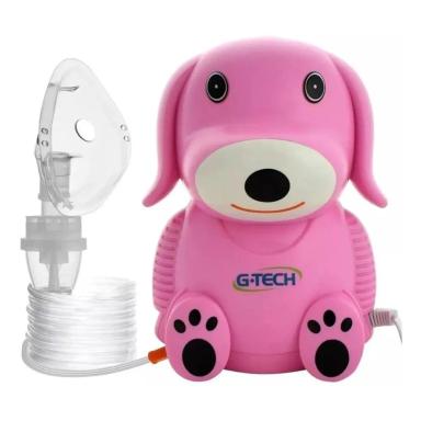 NEBULIZADOR INALADOR INFANTIL PORTáTIL NEBDOG ROSA G-TECH