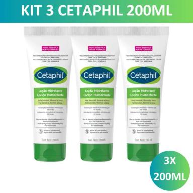 KIT 3 CETAPHIL LOçãO HIDRATANTE 200ML