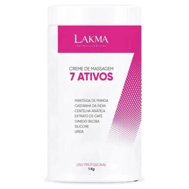 CREME PARA MASSAGEM 7 ATIVOS LAKMA PROFISSIONAL 1KG