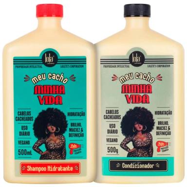 KIT MEU CACHO MINHA VIDA SHAMPOO E CONDICIONADOR LOLA COSMETICS