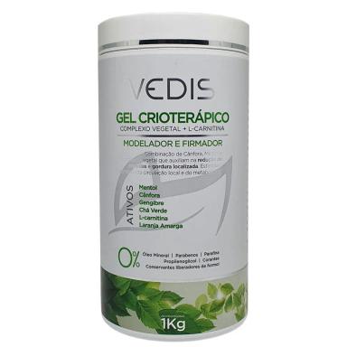 GEL CRIOTERáPICO PARA MASSAGEM MENTOL E CâNFORA VEDIS 1KG