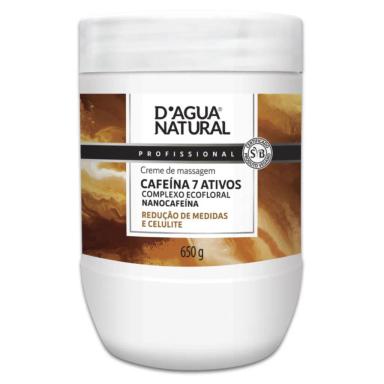 CREME DE MASSAGEM CAFEíNA 7 ATIVOS 650G DÁGUA NATURAL