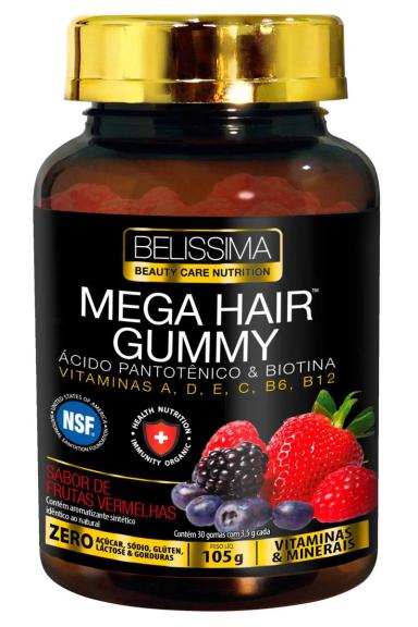 MEGA HAIR GUMMY BELÍSSIMA FRUTAS VERMELHAS