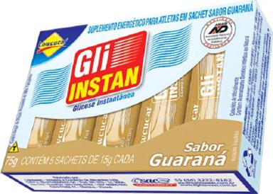 GLI INSTAN GUARANá LOWçUCAR GLICOSE INSTANTâNEA 5SACHêS 15G - SUPLEMENTO ALIMENTAR DE CARBOIDRATO EM GEL SABOR GUARANá, BALA DE GLICOSE.