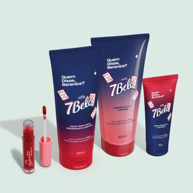 COMBO QDB 7BELO: LOçãO HIDRATRANTE 200ML + CREME HIDRATANTE 50G + SABONETE LíQUIDO 200ML + GLOSS LABIAL 4ML