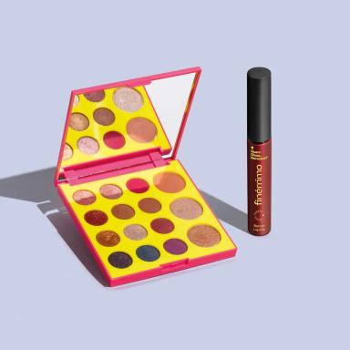 COMBO PALETTE Só BRILHA 17G + BATOM MARROM FINéRRIMO 5ML