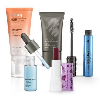 QUEM DISSE, BERENICE? KIT CREME FACIAL + BOOSTER + PRIMER + MáSCARA DE CíLIOS RESISTENTE à ÁGUA + BALM HIDRATANTE AMORA AFLORA