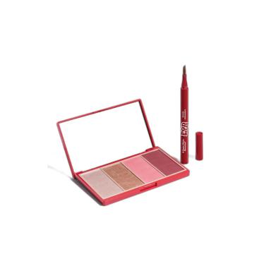 COMBO QDB POD DELAS: PALETTE MULTIFUNCIONAL 14,2G + CANETA DELINEADORA MARROM 1,0ML