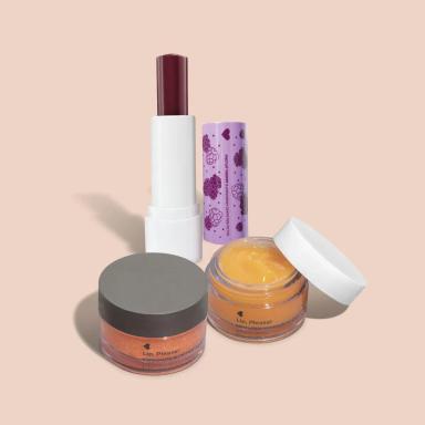 QUEM DISSE, BERENICE? KIT PARA OS LáBIOS: ESFOLIANTE NUTRITIVO + BALM HIDRATAçãO INTENSA + BALM HIDRATANTE AMORA AFLORA