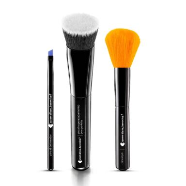QUEM DISSE, BERENICE? KIT DE PINCEIS PARA MAQUIAGEM (DELINEADOR, SUPERACABAMENTO E Pó) - xpto