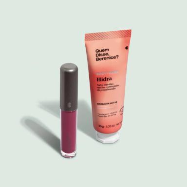 COMBO PRESENTE: CREME PARA MãOS LICHIA + BATOM LíQUIDO SUPERMATE GOIABALI