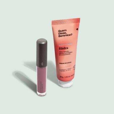 COMBO PRESENTE: CREME PARA MãOS LICHIA + BATOM LíQUIDO SUPERMATE ROSEIRALI