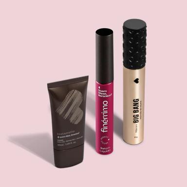 COMBO PRIMER FACIAL 30ML+ BATOM LíQUIDO 5ML+ MáSCARA DE CíLIOS 10G