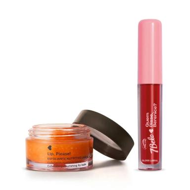 QUEM DISSE, BERENICE? KIT GLOSS LABIAL EXPLOSãO DE FRAMBOESA 7 BELO 4ML + ESFOLIANTE LABIAL LIP, PLEASE! 8G