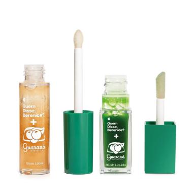 COMBO QDB GUARANá ANTARCTICA: GLOSS LABIAL 10ML + BLUSH LíQUIDO BOCA E BOCHECHA 6,8ML - xpto