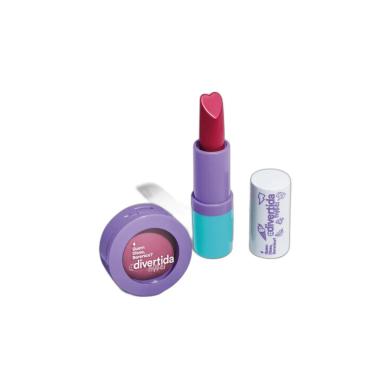 COMBO QDB DIVERTIDA MAKE!: BLUSH CREMOSO 2,3G + BATOM CREMOSO LILáS CONTAGIANTE 3,5G