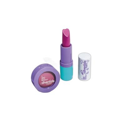 COMBO QDB DIVERTIDA MAKE!: BLUSH CREMOSO 2,3G + BATOM CREMOSO ROSA RADIANTE 3,5G