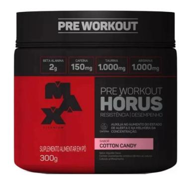 PRE TREINO MAX TITANIUM 300G - PRE WORKOUT HORUS : COTTON CANDY