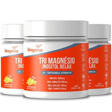 BIOGENS KIT 3X TRI MAGNÉSIO INOSITOL RELAX 180G