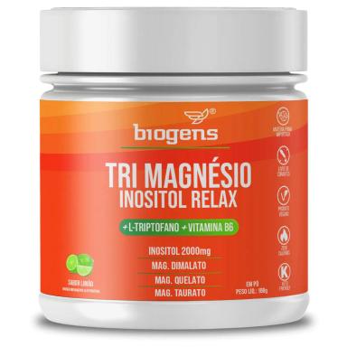 BIOGENS TRI MAGNÉSIO INOSITOL RELAX 180G LIMÃO