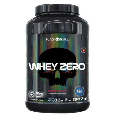 WHEY ZERO BLACK SKULL - 907G (WHEY PROTEIN ISOLADO) N/A N/A Morango