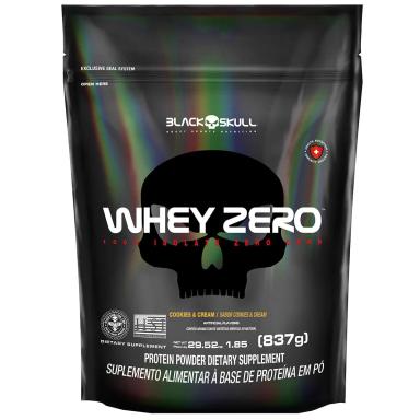 WHEY ZERO BLACK SKULL REFIL - 837G (WHEY PROTEIN ISOLADO) COOKIES &amp;amp;amp CREAM