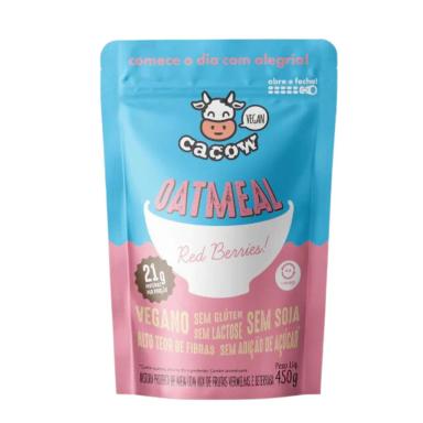MIX DE PROTEíNAS OATMEAL CACOW FRUTAS VERMELHAS 450G Aveia E Frutas Vermelhas