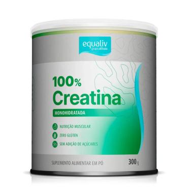 CREATINA 100% MONOHIDRATADA EQUALIV 300G SEM Sabor