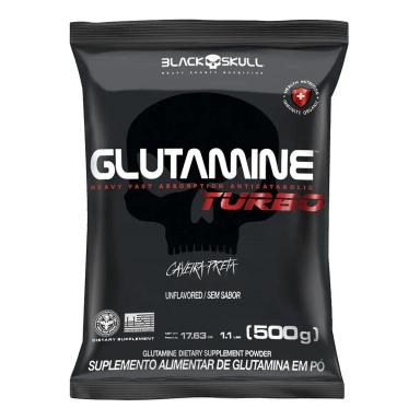 GLUTAMINE TURBO REFIL 500G - BLACK SKULL 500 G SEM Sabor