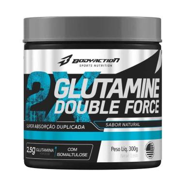 GLUTAMINE DOUBLE FORCE 300G 300 G SEM Sabor