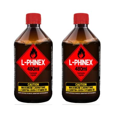 KIT 2X L-PHINEX L CARNITINA 480ML POWER SUPPLEMENTS 480 ML SEM Sabor