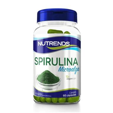 SPIRULINA MICROALGA 500MG 60CAPS - NUTRENDS 60 CÁpsulas SEM Sabor