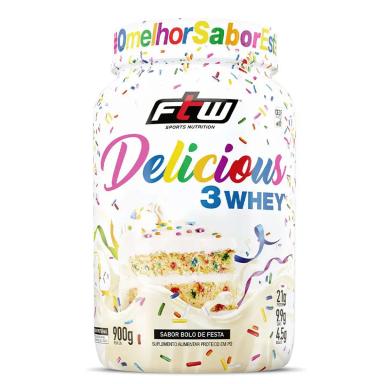 DELICIOUS 3 WHEY 900 G - FTW BOLO DE FESTA
