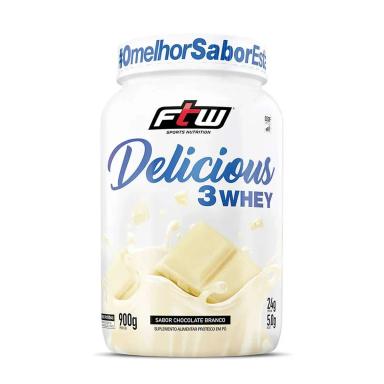DELICIOUS 3 WHEY 900 G - FTW CHOCOLATE BRANCO