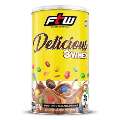 DELICIOUS 3 WHEY 450 G - FTW MINI CHOCOLATES SORTIDOS