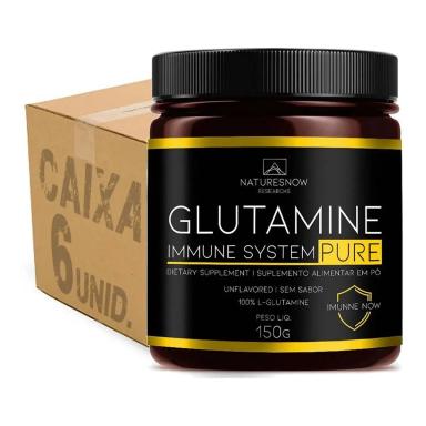 ATACADO 6X GLUTAMINA / GLUTAMINE PURE 150G - NATURES NOW KIT SEM SABOR