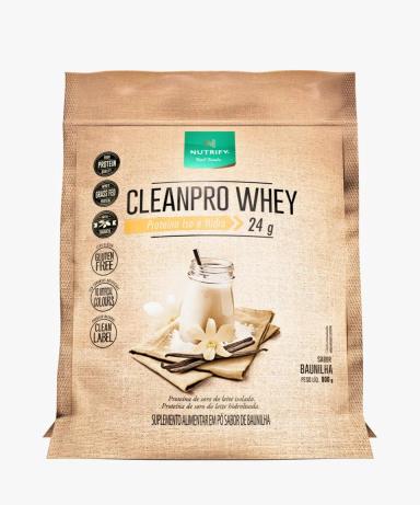 CLEANPRO WHEY PROTEIN ISOLADO BAUNILHA NUTRIFY 900G