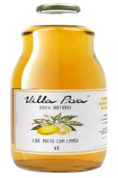 KIT 3X: CHá PRETO COM LIMãO SEM AçúCAR VILLA PIVA 1L