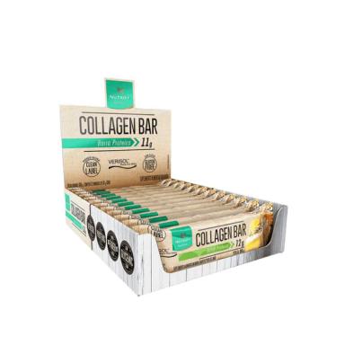 BARRA DE PROTEíNA COLLAGEN BAR TORTA DE LIMãO 50G NUTRIFY 10 UNIDADES