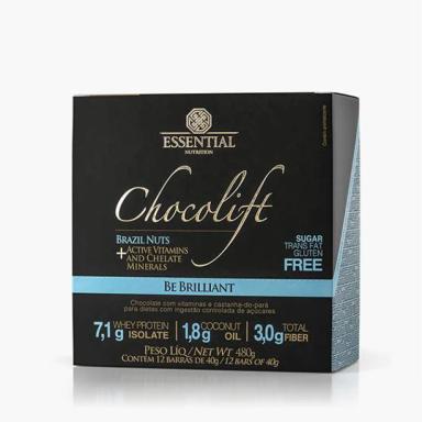 CHOCOLIFT BE BRILLIANT COM WHEY &amp;amp;amp; NUTS 40G ESSENTIAL 12 UNID
